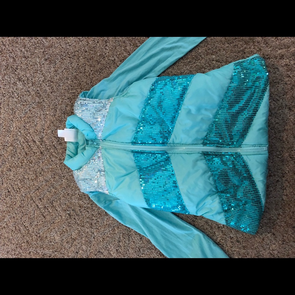 Teal sequins vest